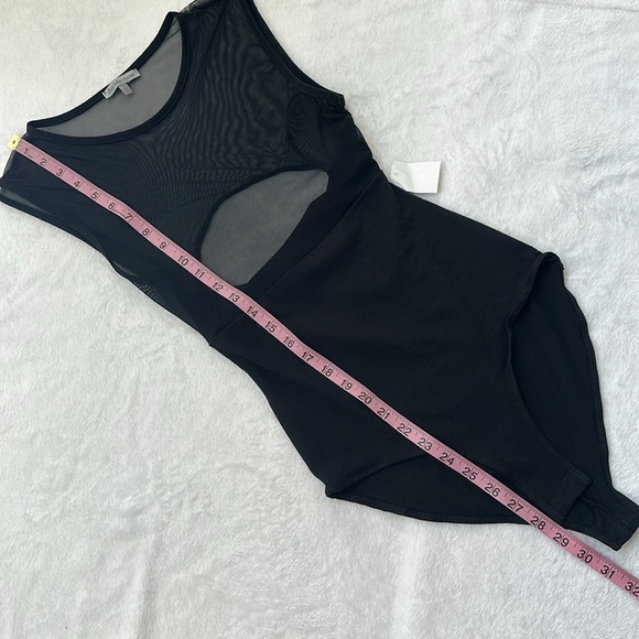 NWT Y2K Charlotte Russe Women’s Sheer Mesh Vamp Goth Whimsigoth Black Bodysuit S - Picture 6 of 8